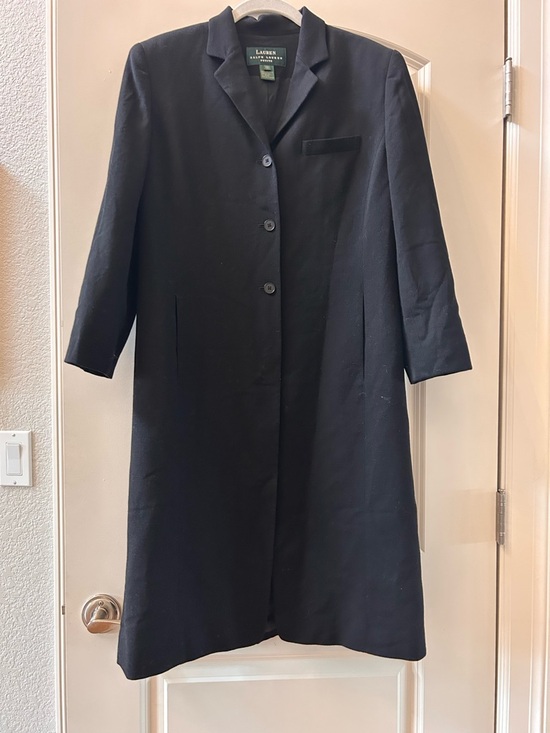 Lauren Ralph Lauren Jackets & Blazers - Lauren Ralph Lauren Black Wool Trench Long Suit Coat. Sleek. Minimalist. Capsule